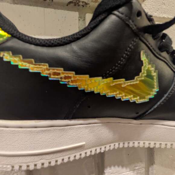 Nike Air Force 1 '07 LV8 Low Black Iridescent Pixel CV1699-002 - Picture 9 of 16